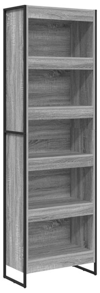 Könyvespolc 2 pcs Szürke Sonoma 80 x 30 x 155 cm Faanyag