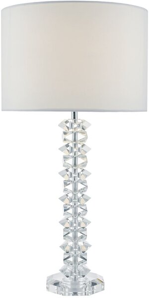 Dar lighting glamour modern asztali lámpa mina tejszínes csiszolt króm darmin4208