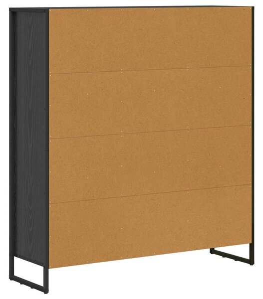 Könyvespolc 2 pcs Fekete tölgy 99,5 x 30 x 108 cm Faanyag