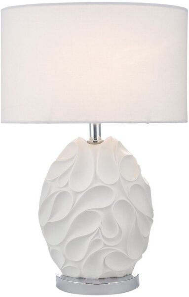 Dar lighting modern asztali lámpa zachary fehér csiszolt króm darzac412