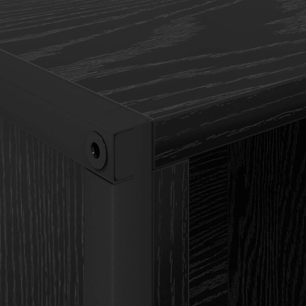 Könyvespolc 2 pcs Fekete tölgy 99,5 x 30 x 108 cm Faanyag