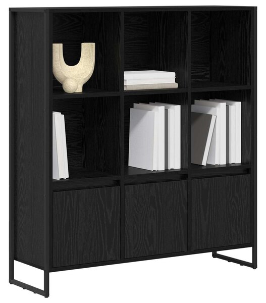 Könyvespolc 2 pcs Fekete tölgy 99,5 x 30 x 108 cm Faanyag