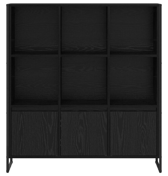 Könyvespolc 2 pcs Fekete tölgy 99,5 x 30 x 108 cm Faanyag