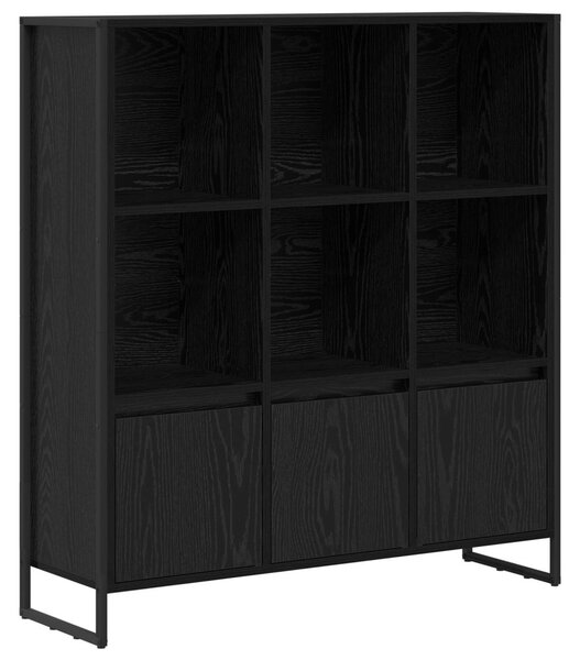 Könyvespolc 2 pcs Fekete tölgy 99,5 x 30 x 108 cm Faanyag