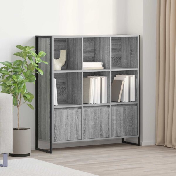 Könyvespolc 2 pcs Szürke Sonoma 99,5 x 30 x 108 cm Faanyag