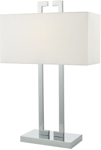 Dar lighting modern asztali lámpa nile elefántcsont ivory csiszolt króm darnil4250