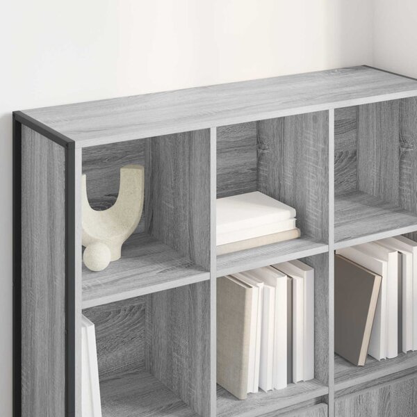 Könyvespolc 2 pcs Szürke Sonoma 99,5 x 30 x 108 cm Faanyag