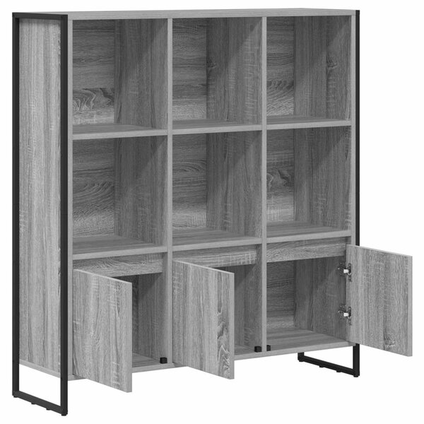 Könyvespolc 2 pcs Szürke Sonoma 99,5 x 30 x 108 cm Faanyag