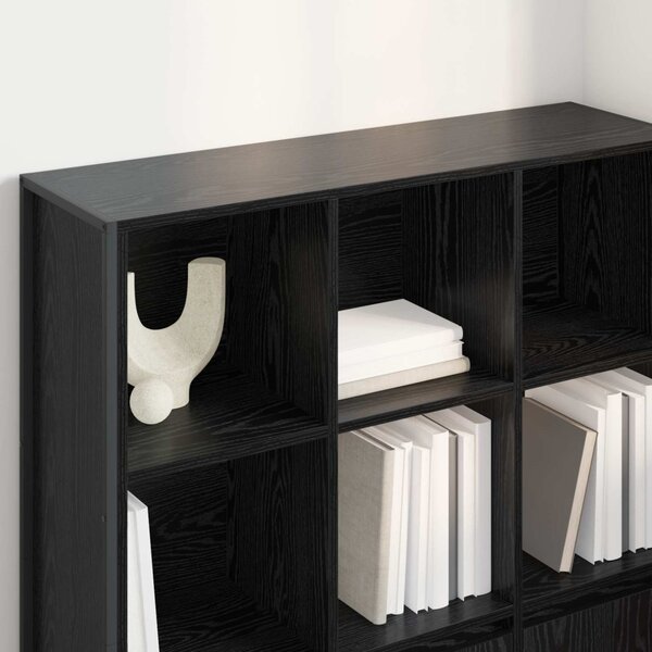 Könyvespolc 2 pcs Fekete tölgy 99,5 x 30 x 108 cm Faanyag