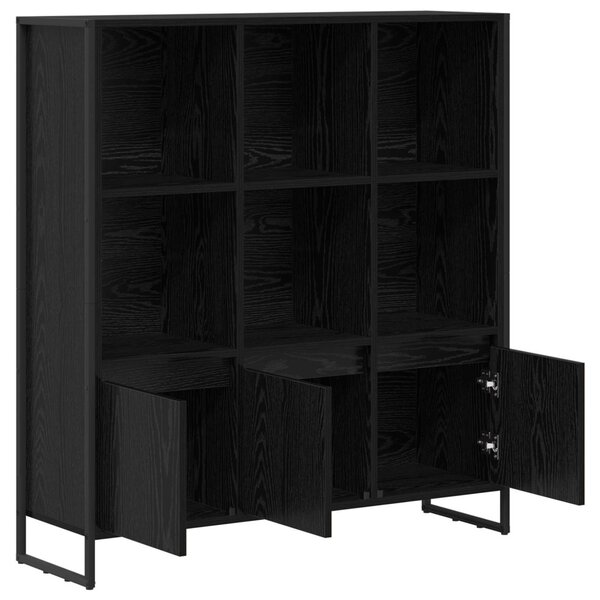 Könyvespolc 2 pcs Fekete tölgy 99,5 x 30 x 108 cm Faanyag