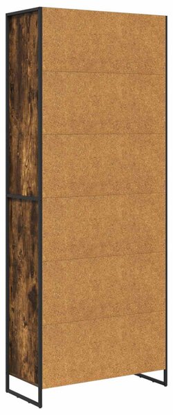 Magas szekrények 2 pcs Füstös tölgy 79 x 36 x 200 cm Faanyag