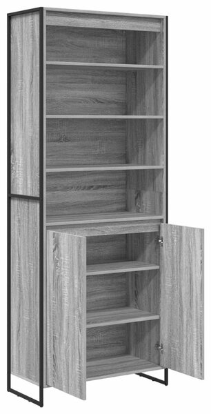 Magas szekrények 2 pcs Szürke Sonoma 79 x 36 x 200 cm Faanyag