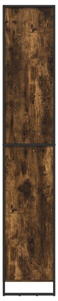 Magas szekrények 2 pcs Füstös tölgy 79 x 36 x 200 cm Faanyag