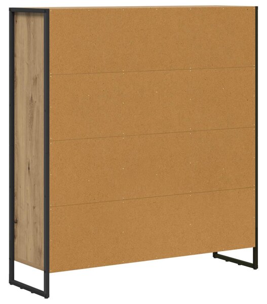 Könyvespolc 2 pcs Művészi tölgy 99,5 x 30 x 108 cm Faanyag