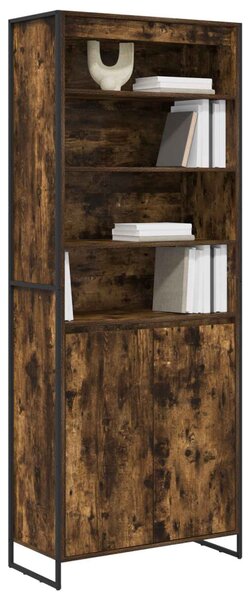 Magas szekrények 2 pcs Füstös tölgy 79 x 36 x 200 cm Faanyag