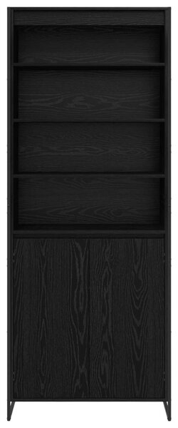 Magas szekrények 2 pcs Fekete tölgy 79 x 36 x 200 cm Faanyag