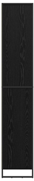 Magas szekrények 2 pcs Fekete tölgy 79 x 36 x 200 cm Faanyag