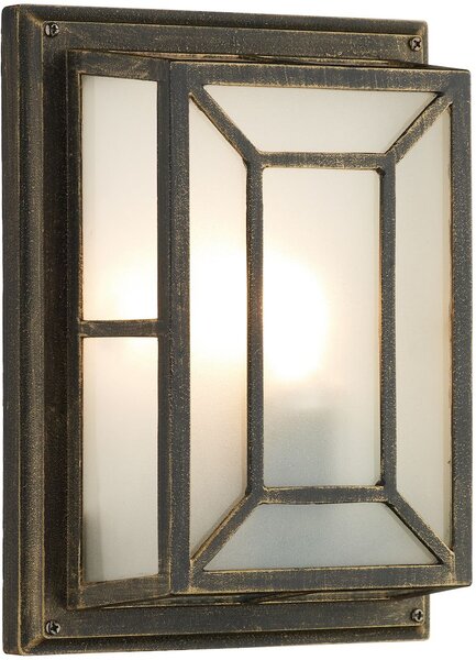 Dar lighting modern kültéri fali lámpa trent fekete arany opál dartre5254 IP44