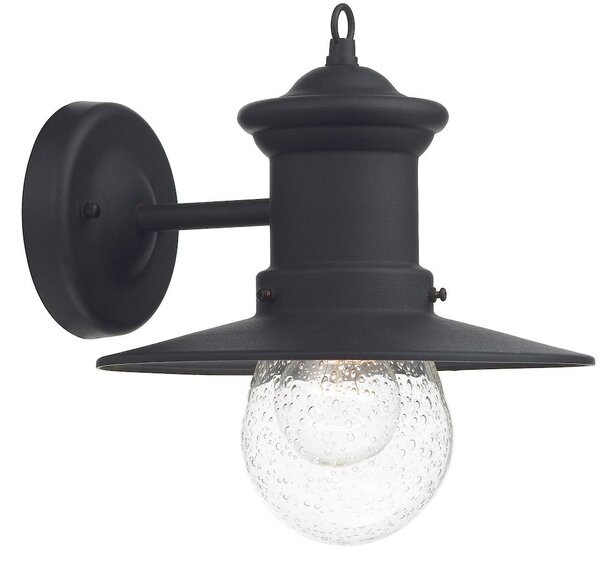 Dar lighting klasszikus kültéri fali lámpa sedgewick fekete átlátszó darsed1522 IP44
