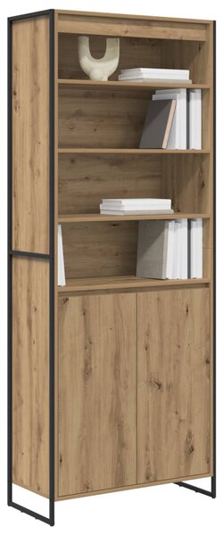 Magas szekrények 2 pcs Művészi tölgy 79 x 36 x 200 cm Faanyag