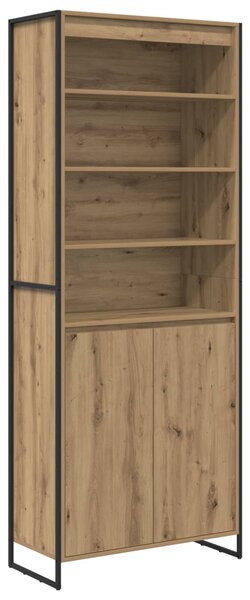 Magas szekrények 2 pcs Művészi tölgy 79 x 36 x 200 cm Faanyag