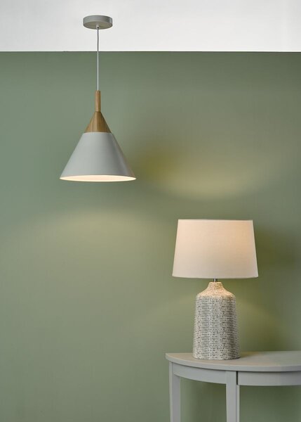 Dar lighting modern boho asztali lámpa vondra elefántcsont ivory csiszolt króm szürke darvon4239