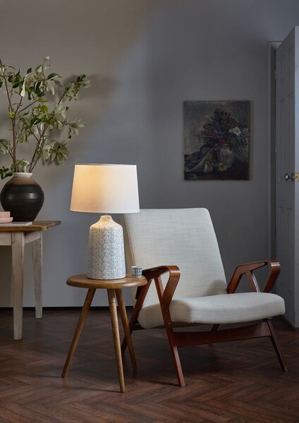 Dar lighting modern boho asztali lámpa vondra elefántcsont ivory csiszolt króm szürke darvon4239