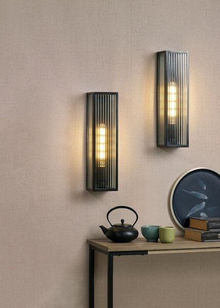 Dar lighting modern kültéri fali lámpa keegan barna átlátszó darkee5063 IP44