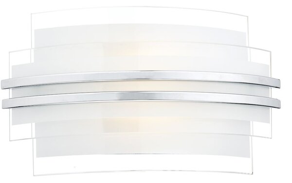 Dar lighting modern fali lámpa sector matt üveg csiszolt króm darsec072