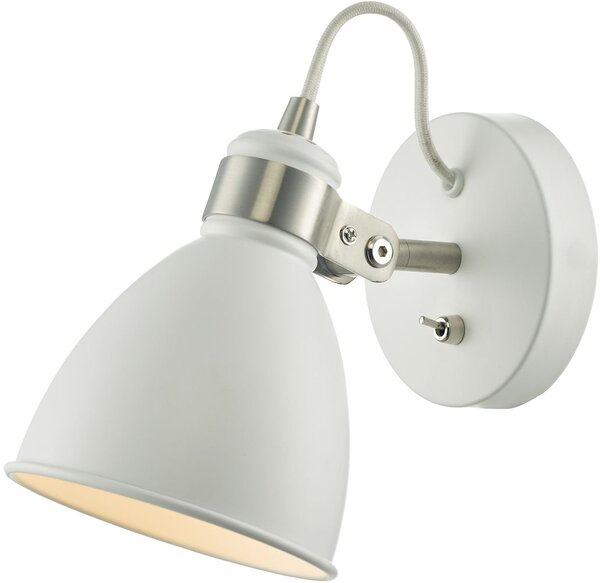Dar lighting modern fali lámpa frederick fehér szatén króm darfre0702