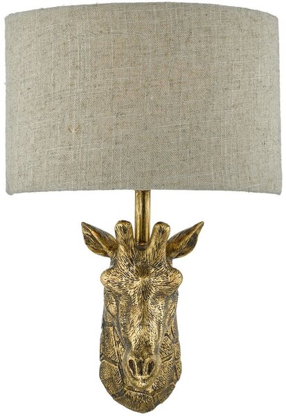 Dar lighting modern boho fali lámpa sophie természetes vászon arany darsop0735