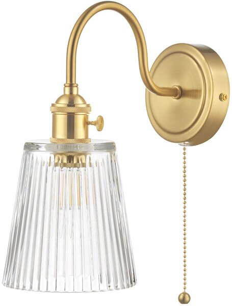 Dar lighting glamour klasszikus fali lámpa hadano sárgaréz átlátszó darhad0740-05
