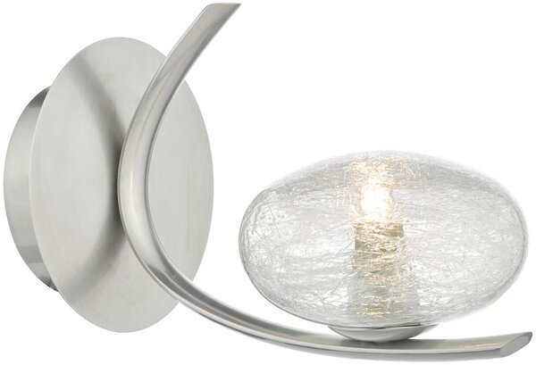 Dar lighting modern fali lámpa leighton átlátszó szatén króm darlei0746
