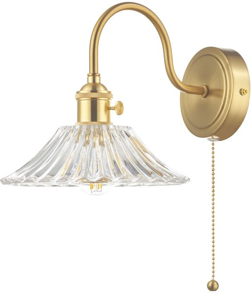 Dar lighting glamour klasszikus fali lámpa hadano sárgaréz átlátszó darhad0740-04
