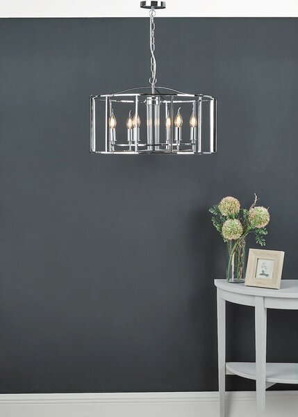 Dar lighting klasszikus vintage függeszték myka csiszolt króm darmyk0650