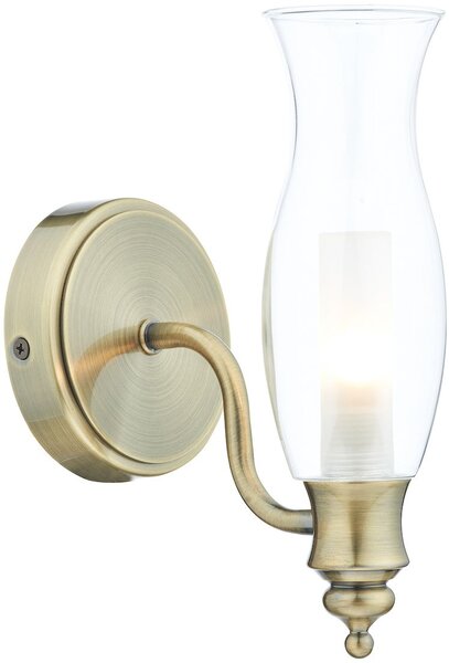 Dar lighting klasszikus fürdőszobai lámpa vestry antik sárgaréz átlátszó darves0775 IP44