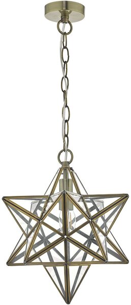 Dar lighting modern függeszték ilario antik sárgaréz átlátszó darila8675