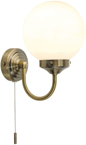 Dar lighting modern fürdőszobai lámpa barclay antik sárgaréz opál darbar0775 IP44