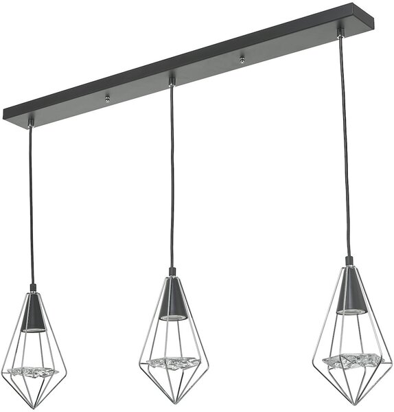 Dar lighting modern függeszték gianni fekete csiszolt króm dargia0350