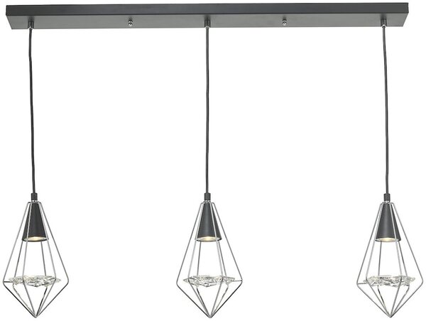 Dar lighting modern függeszték gianni fekete csiszolt króm dargia0350