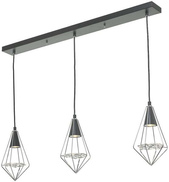 Dar lighting modern függeszték gianni fekete csiszolt króm dargia0350