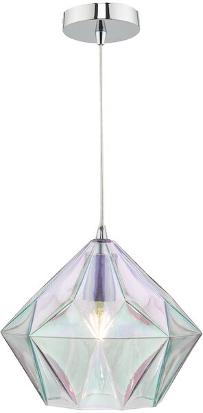 Dar lighting modern függeszték gaia csiszolt króm irizáló üveg dargai0150