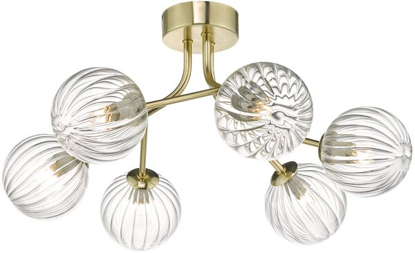 Dar lighting glamour modern mennyezeti lámpa yiska átlátszó arany daryis6435