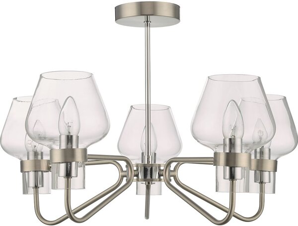 Dar lighting modern csillár keta átlátszó szatén króm darket5446