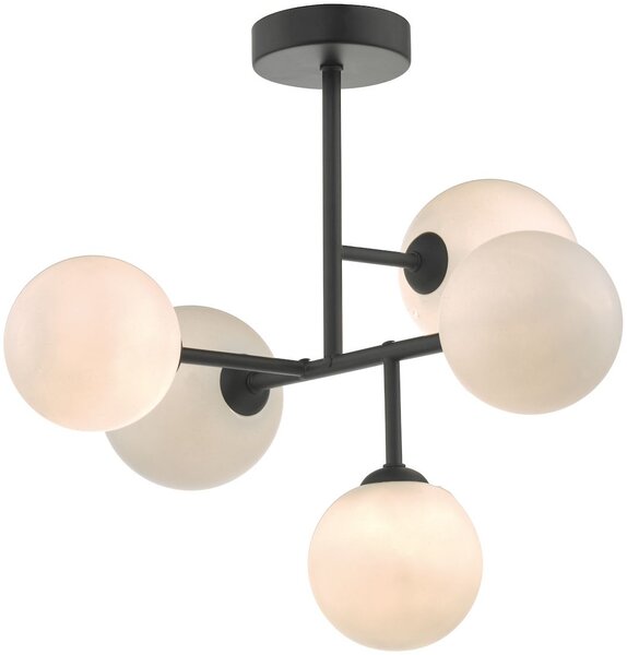 Dar lighting modern mennyezeti lámpa euan fekete opál dareua5422