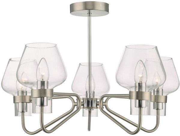 Dar lighting modern csillár keta átlátszó szatén króm darket5446