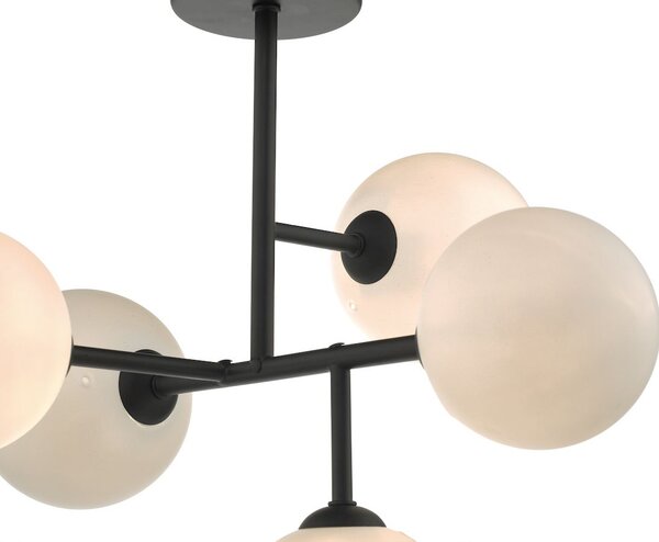 Dar lighting modern mennyezeti lámpa euan fekete opál dareua5422