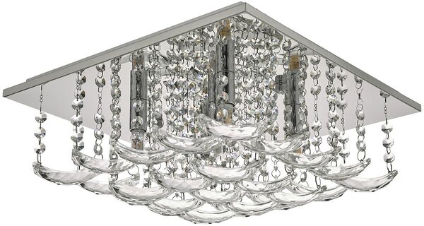 Dar lighting glamour kristály mennyezeti lámpa orella csiszolt króm darore5450