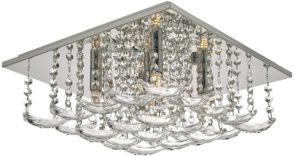 Dar lighting glamour kristály mennyezeti lámpa orella csiszolt króm darore5450