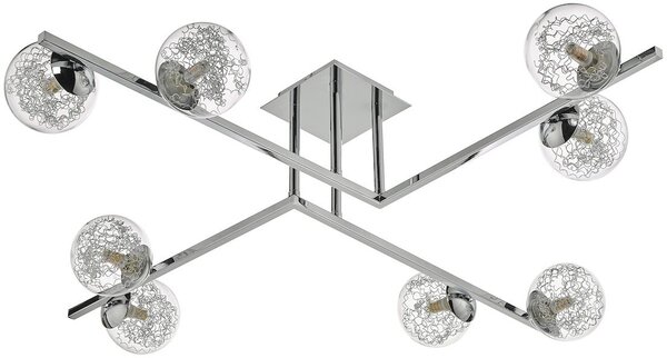 Dar lighting glamour modern mennyezeti lámpa taghrid csiszolt króm átlátszó dartag4850